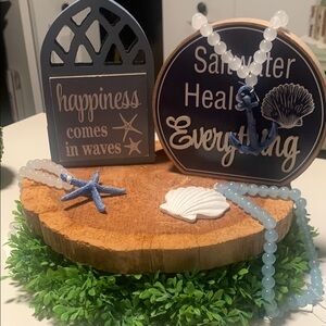 Coastal Decor Set with Blue and White Accents…NWT